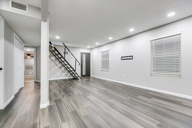 interior space featuring wood-type flooring