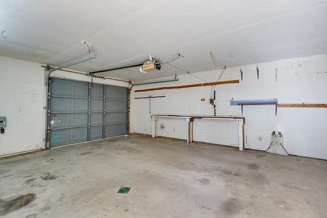 garage featuring a garage door opener