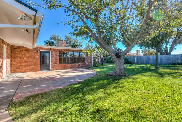 view of yard featuring a patio