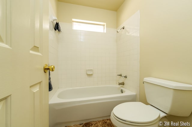 full bath featuring shower / bath combination and toilet