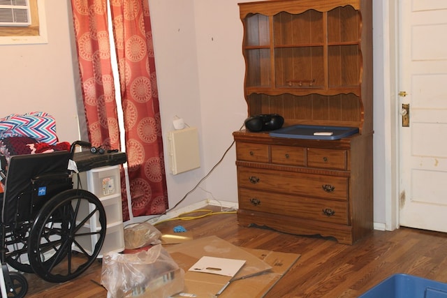 interior space featuring dark hardwood / wood-style flooring