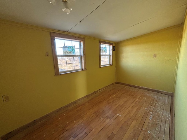 empty room featuring wood-type flooring