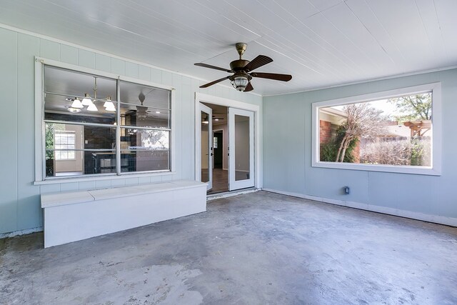 view of patio / terrace featuring ceiling fan