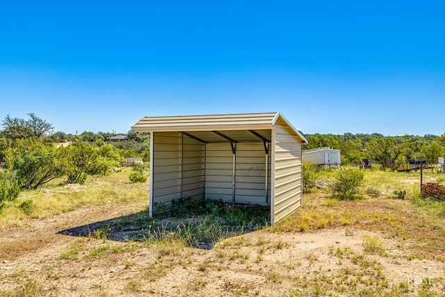 view of outdoor structure