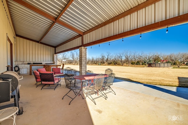 view of patio featuring area for grilling