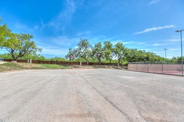 exterior space featuring fence