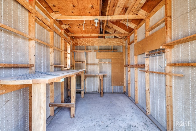 view of storage room