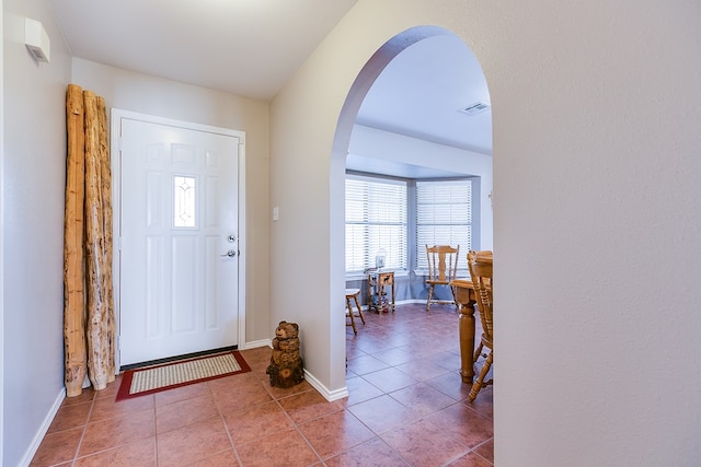 view of tiled entrance foyer