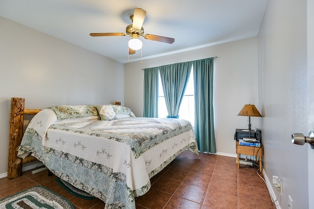 bedroom with ceiling fan