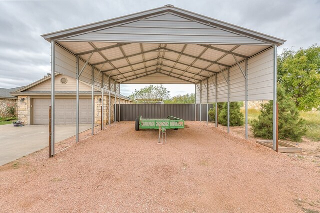 view of property's community with an outdoor structure