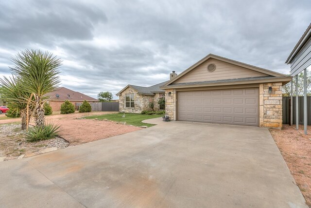 ranch-style house with a garage