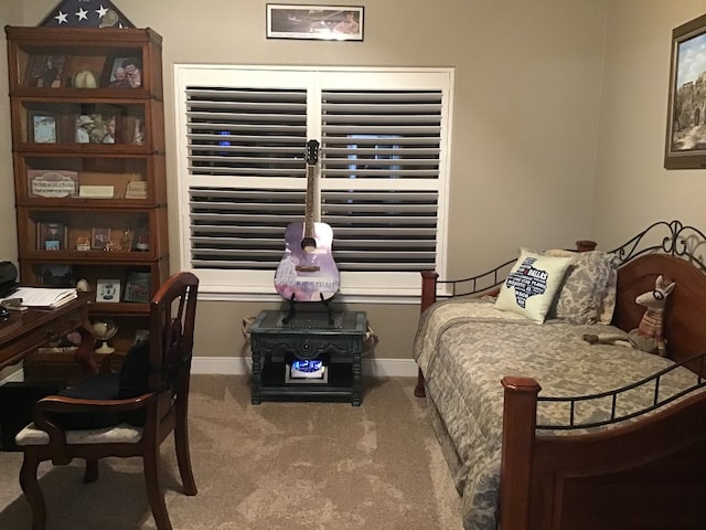 view of carpeted bedroom