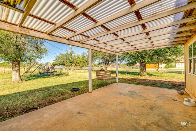 view of patio / terrace featuring a playground