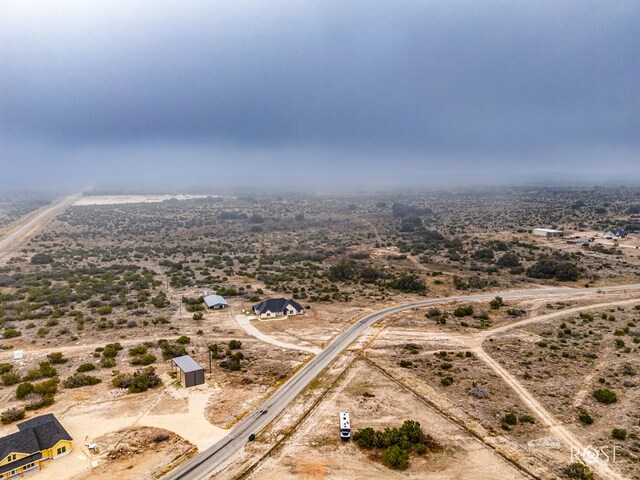 bird's eye view with a rural view