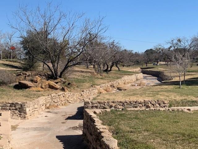 view of yard featuring a rural view