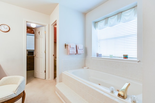 bathroom with a bath