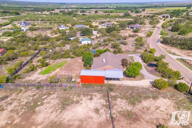 bird's eye view featuring a rural view