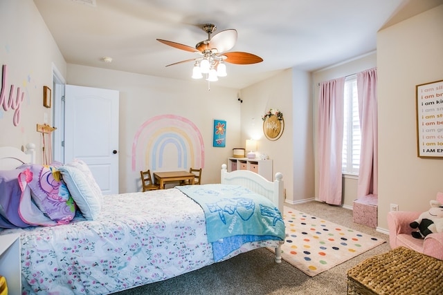 6023 Warwick Dr, San Angelo, TX 76904 - carpeted bedroom featuring a ceiling fan and baseboards