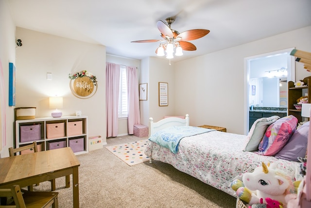 6023 Warwick Dr, San Angelo, TX 76904 - carpeted bedroom with ceiling fan