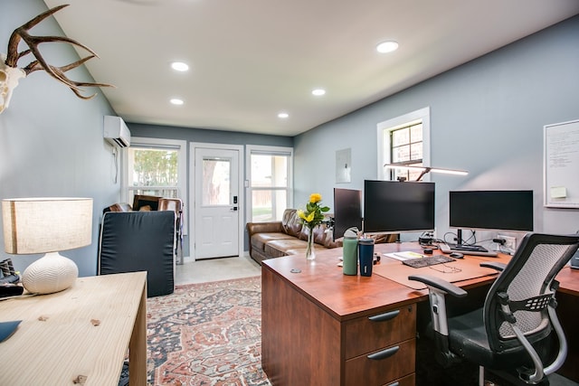 6023 Warwick Dr, San Angelo, TX 76904 - office area with an AC wall unit and recessed lighting