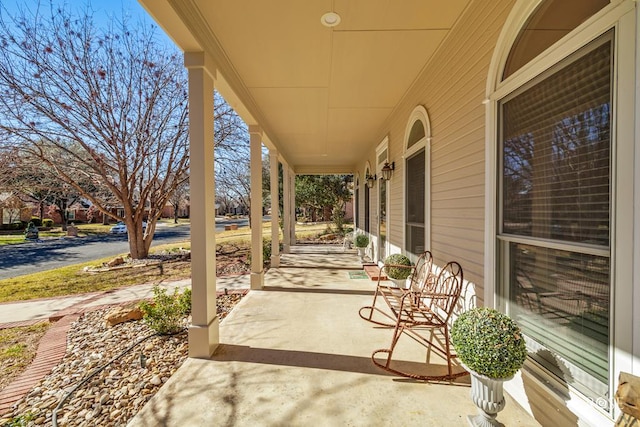 view of patio with a porch