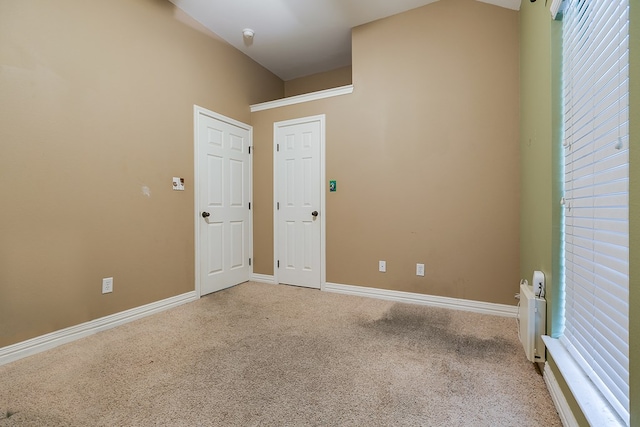 view of carpeted spare room