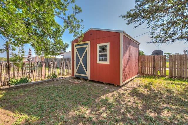 6376 Fm 380, San Angelo, TX 76905 - view of shed featuring a fenced backyard