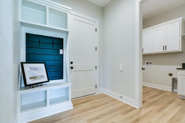 entryway featuring light wood-type flooring