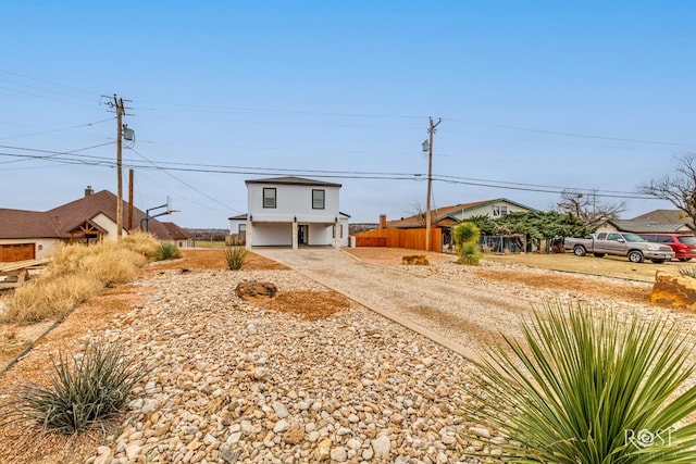 view of yard with a garage