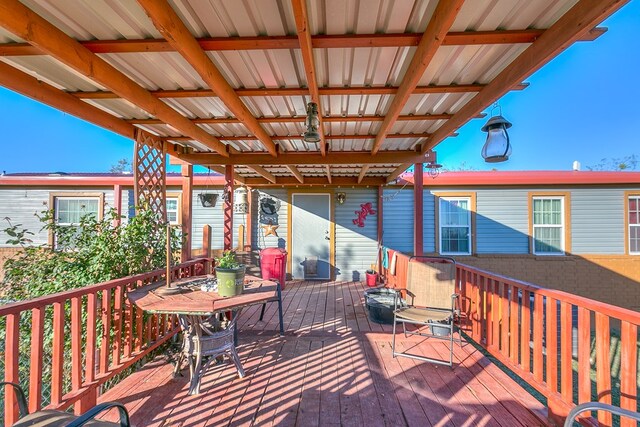 view of wooden deck