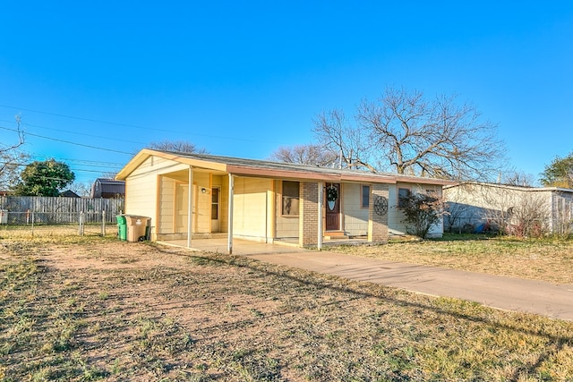 view of ranch-style home