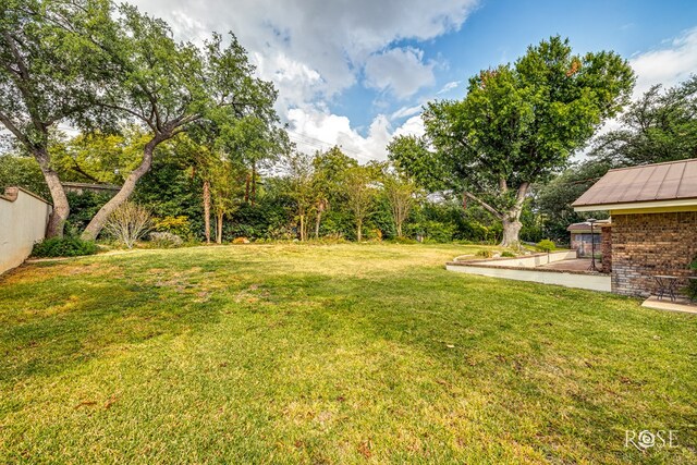 view of yard featuring a patio