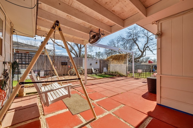 view of patio / terrace featuring a fenced backyard