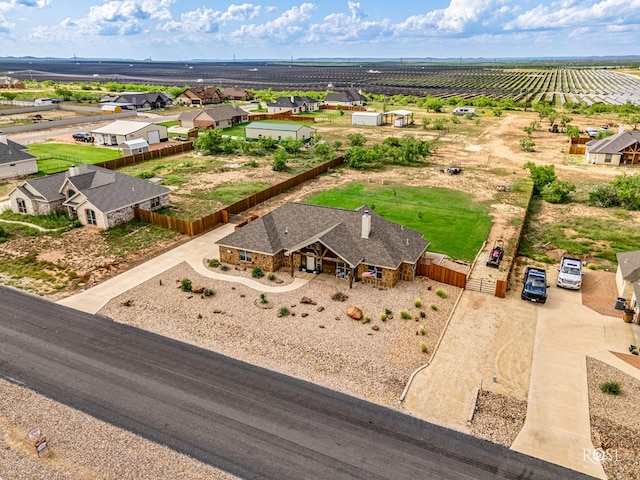 5292 Grey Wolf Ln, San Angelo, TX 76901 - aerial view of sparsely populated area featuring rows of crops