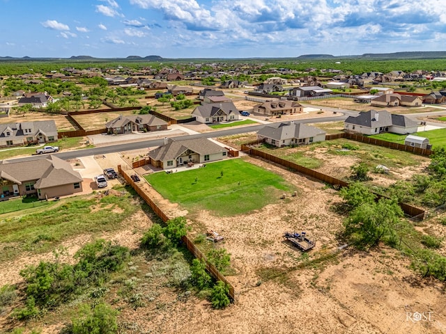 5292 Grey Wolf Ln, San Angelo, TX 76901 - aerial view of residential area featuring mountains