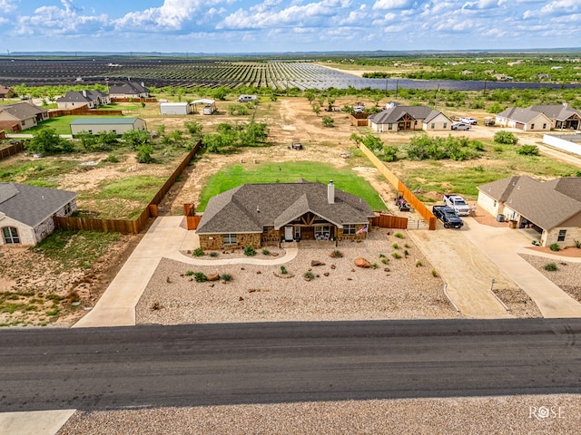 5292 Grey Wolf Ln, San Angelo, TX 76901 - aerial view of sparsely populated area featuring abundant farmland and nearby suburban area