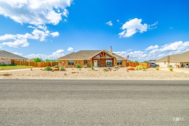 5292 Grey Wolf Ln, San Angelo, TX 76901 - log home featuring a chimney