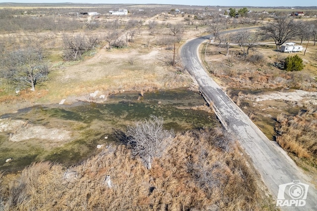 bird's eye view with a rural view