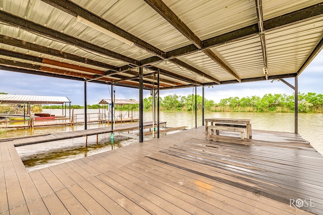 3237 Red Bluff Rd W, San Angelo, TX 76904 - dock area featuring boat lift and a water view