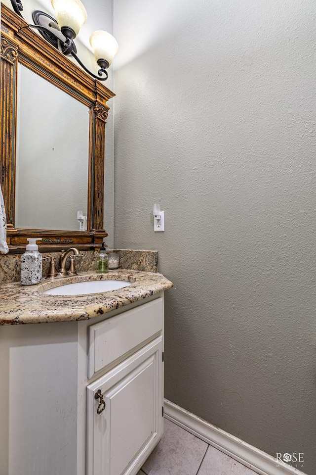 3122 Clearview Dr, San Angelo, TX 76904 - bathroom with vanity and tile patterned floors
