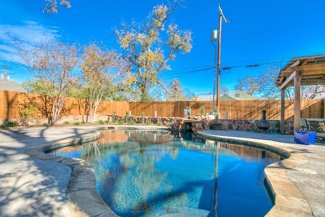 view of pool with a patio area