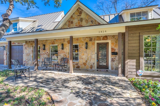 view of front of home with a porch