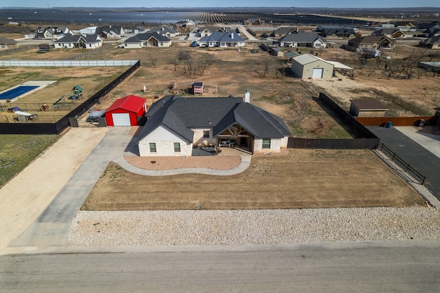 bird's eye view featuring a residential view