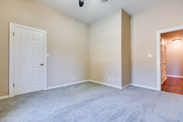 view of carpeted empty room