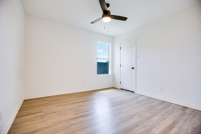 909 E 39th St, San Angelo, TX 76903 - spare room featuring light wood finished floors and ceiling fan