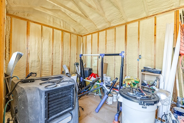 view of storage room