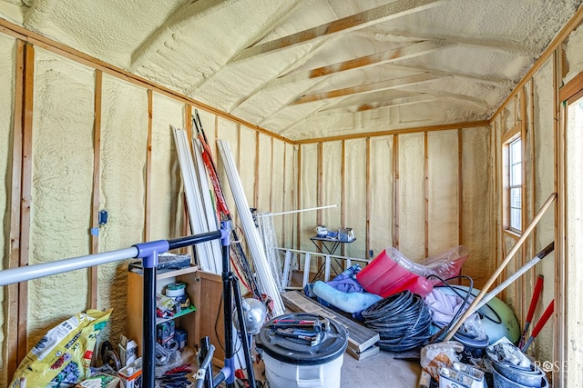 view of storage room