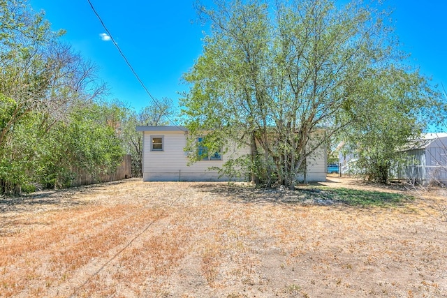 exterior space featuring fence