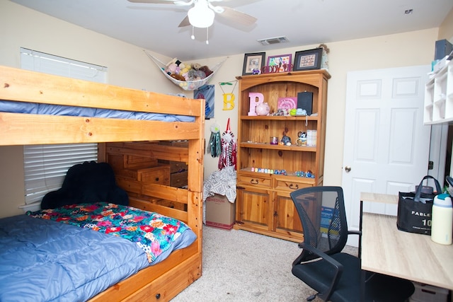 10581 Ballard Rd, San Angelo, TX 76901 - bedroom featuring carpet and a ceiling fan