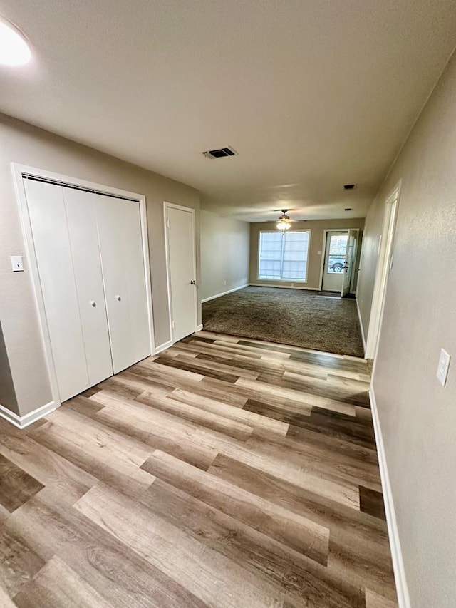 interior space with light wood-type flooring